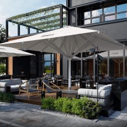 Duże parasole gastronomiczne